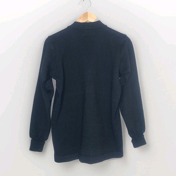 Vintage Letterman Cardigan‎ 40s 50s HS Sweater Black Red Lafayette IN Unisex - Picture 4 of 7